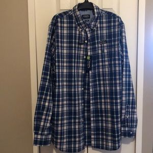 Chaps Ralph Lauren easy care, men’s size large shirt. Cotton and polyester.